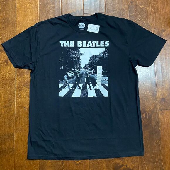 The Beatles Abbey Road Album Cover Graphic Black T-Shirt Unisex Size XL NWT - Picture 3 of 7